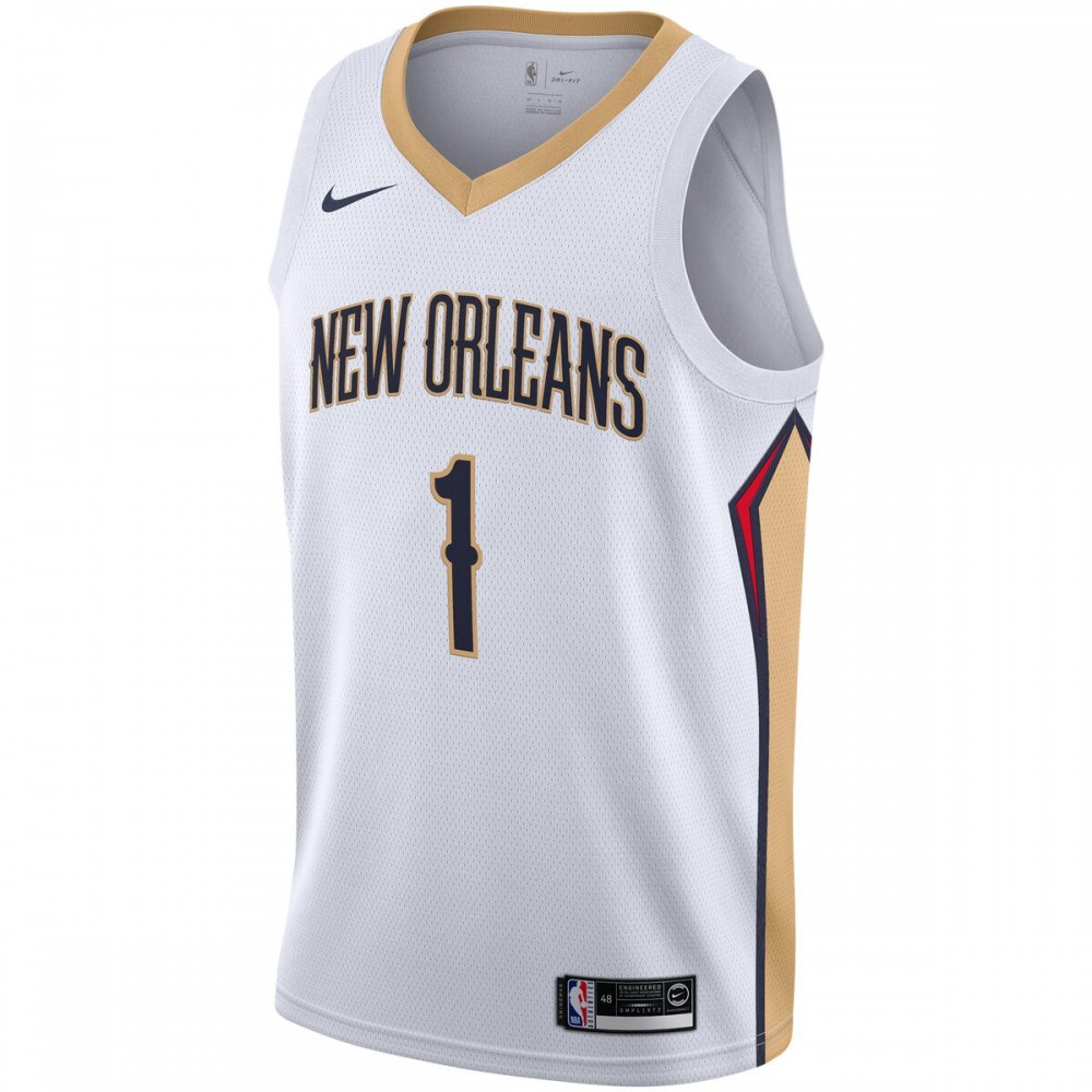 Zion Williamson New Orleans Pelicans 2019/2020 Swingman Jersey - Association Edition - White-Pro Kit Vault | Brand New 26/27 Sports Jerseys